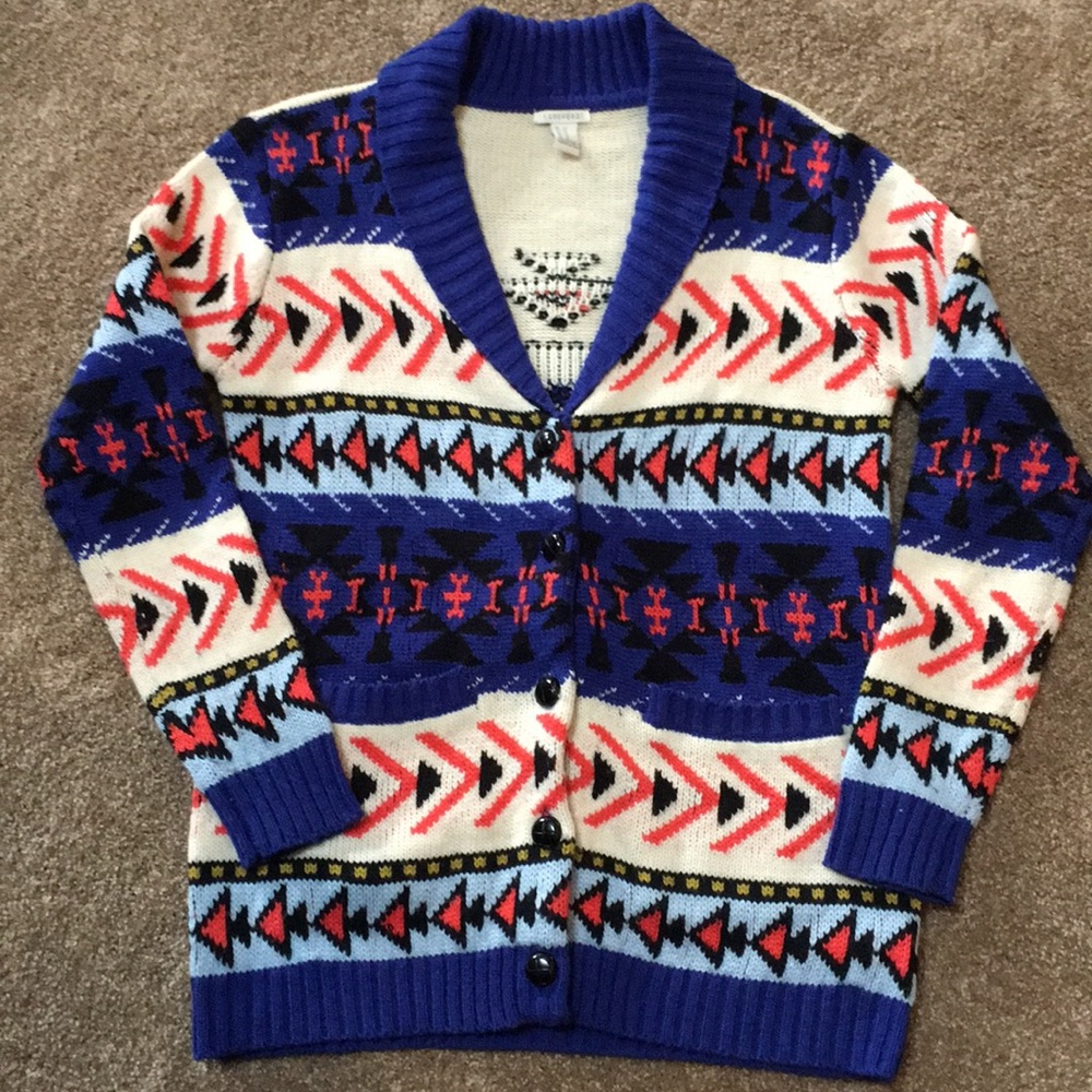 Knitted button-up sweater